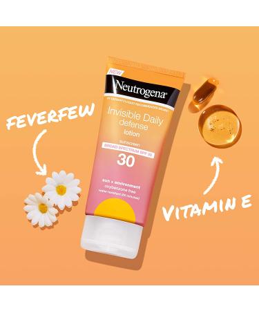 Neutrogena Invisible Daily Defense Sunscreen Lotion SPF 30 - 3 fl oz (88 ml) | Best UV Protection - Buy Online on GoSupps.com