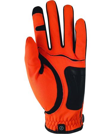 Zero Friction Men's Compression-Fit Golf Glove - Orange, Left Hand, Universal Fit - Buy Online on GoSupps.com