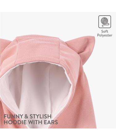 Homelevel Cat Pocket Hoodie Sweater - Cute Pet-Friendly Cat & Dog Bag Sweater for Small Pets - Pink - Buy Online on GoSupps.com