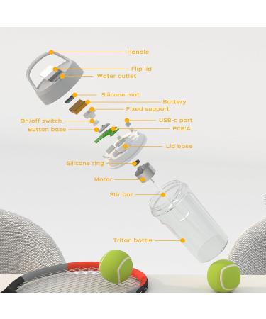 mountop Electric Protein Shaker Bottle Shake Blender for Pre Workout BPA-Free Portable Mixer Bottles Vortex Portable Mixer Cup for Protein Powder Whey and Other Supplements (Gray) - Buy Online on GoSupps.com