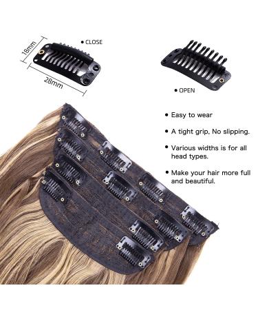 20 22H10-Honey Blonde Mixed Light Brown 20 Wavy Synthetic Hair Extensions - 4PCS - Buy Online on GoSupps.com
