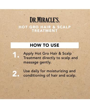Dr. Miracle's Hot Gro Hair and Scalp Treatment - Aloe, Shea Butter, Jojoba Oil - 4 oz - Buy Online on GoSupps.com