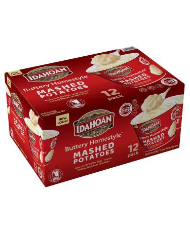 Idahoan Buttery Homestyle Mashed Potatoes 1.5 oz Cup (12-Pack) - Delicious and Convenient Instant Mashed Potatoes - Buy Online on GoSupps.com