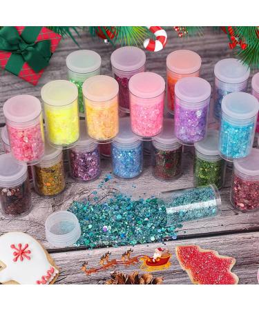 Holographic Chunky & Fine Glitter Mix - 45 Colors | Festival Sequins & Powder for Face, Body, Hair, Nails | Iridescent Flakes for Resin & Tumblers - Cosmetic Grade - Buy Online on GoSupps.com