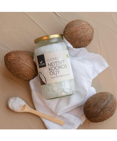  FOODIN FOODIN Virgin & Natural Coconut Oil Cold Pressed Organic Coconut Oil Ideal for Skin & Hair Raw Quality - Great for Roasti - Buy Online on GoSupps.com