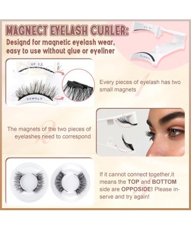 Buy WIWOSEO Reusable Magnetic Eyelashes - Dual Magnetic Lashes for a Natural Look | Glue-Free with Applicator | 2 Pairs B-15MM for Effortless Beauty - Buy Online on GoSupps.com