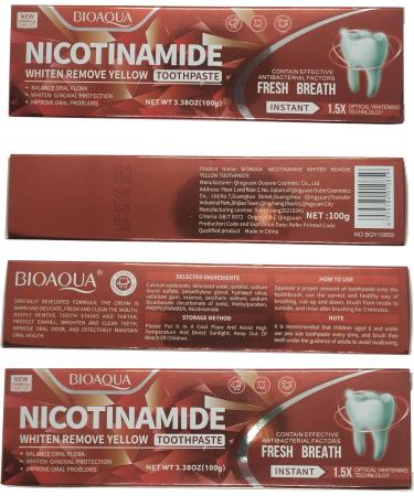 BIOAQUA 1.5X Instant Whitening Toothpaste - Whiten Teeth Protect Enamel & Freshen Breath - 100g | Global Shipping Available - Buy Online on GoSupps.com