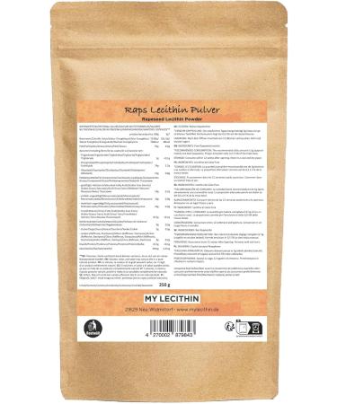 My Lecithin rapeseed lecithin powder pure lecithin without additives 250 gr 250gr - Buy Online on GoSupps.com