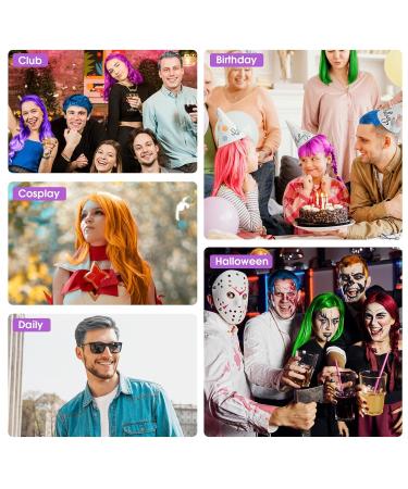 Temporary Hair Clay Color - 2PCS Washable Pomade for Kids & Adults | Strong Hold Dye Wax for Parties Cosplay & Birthdays (Gray & Blue - Buy Online on GoSupps.com