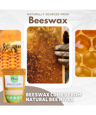 1LB USDA Certified Organic Beeswax Pellets - Pure White for Candle & Lotion Making | Food Grade & Pastilles for Candle Making & Lotion | Bees Wax Melts | PURIME - Buy Online on GoSupps.com