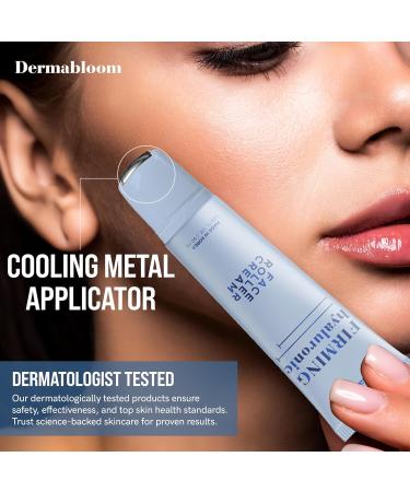 Dermabloom Hyaluronic Acid Face Roller Cream Hydrates Plumps Firms Depuffs Dermatologist Tested Anti-Aging Korean Skin Care Vegan Clean Beauty Non-GMO 95% Natural 1.69 Fl Oz - Buy Online on GoSupps.com