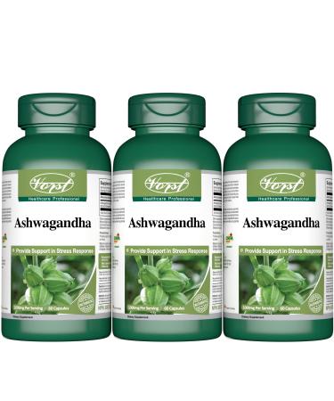 VORST Ashwagandha 1000mg Per Serving (500mg Per Capsule) 3 X 60 Capsules 1.5% Withanolides | Stress Relief | Withania Somnifera Root Powder Extract Non-GMO | For Men & Women | 3 Bottles 180 count (Pack of 1)