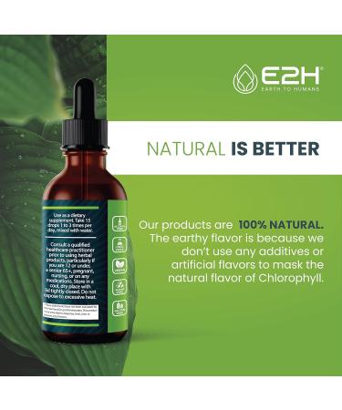 E2H Peppermint Liquid Chlorophyll - 2 Fl Oz | All Natural Formula - Buy Online on GoSupps.com