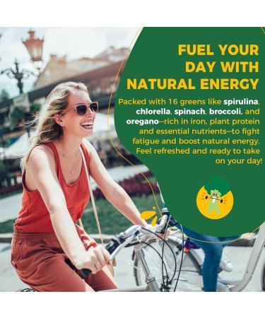 Organic Super Greens Daily Gummies + Probiotics, Spirulina, Chlorella, Spinach, Broccoli, Fiber, Fruits Veggies, Mushroom - Greens Powder Superfood Alternative, Natural Energy, Sugar Free Vegan, 60Cts 60 Count (Pack of 1) - Buy Online on GoSupps.com