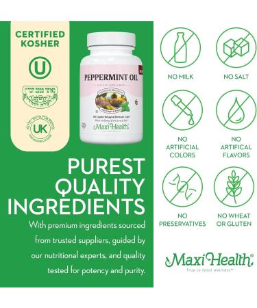 Maxi Health Peppermint Oil - 60 Capsules - Buy Online on GoSupps.com