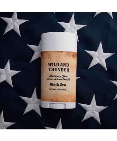 Wild & Thunder Black Sea Deodorant | Aluminum Free Handcrafted USA | Natural & Chemical-Free for Outdoorsmen - Buy Online on GoSupps.com