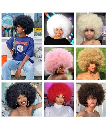 G&T Afro Puff Mixed Brown Wig for Black Women - Fluffy & Bouncy 70s Style - Perfect for Daily & Party Wear (30/33) - Buy Online on GoSupps.com
