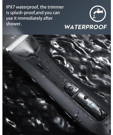 Kibiy Men's Body Hair Trimmer Kit - Electric Groin & Ball Shaver with USB Recharge Dock and Ceramic Blades - Buy Online on GoSupps.com