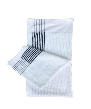 E9 Golf Caddy Towel - Large 22" x 44" Caddie Style Golf Towel Design, Use The Same Golf Towel That Tour Players Use, Simple, Clean Design, Five Color Options Available White - Black Stripes