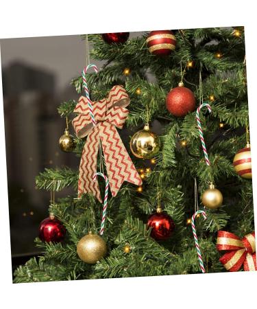 Ciieeo 30pcs Simulated Candy Cane Xmas Candy Canes Candy Crutch Christmas Pendant Sugar Candy Canes Plastic White Green Red 15X4cm - Buy Online on GoSupps.com