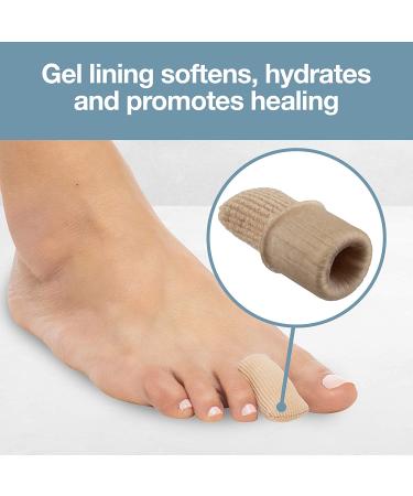 ZenToes Toe Caps with Gel Lining - 5 Pack Fabric Sleeve Protectors for Corns, Calluses, and Blisters - Medium Size - Buy Online on GoSupps.com