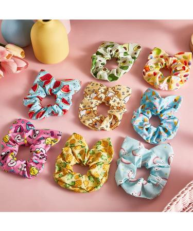 16 Cute Kawaii Hair Scrunchies - Unicorn & Rainbow Designs for Women & Girls - Buy Online on GoSupps.com