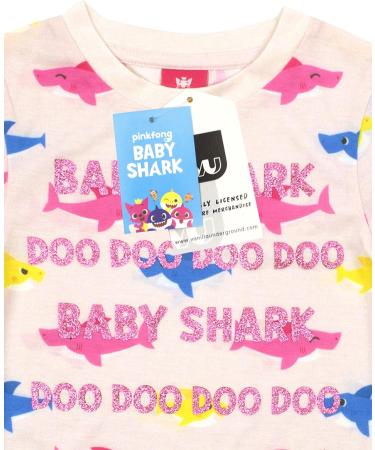 Baby Shark Glitter All Over Print Girl's T-Shirt - Pink, 1-2 Years - Buy Online on GoSupps.com