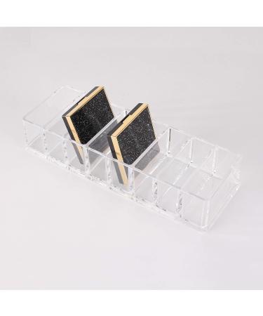 OKVGO Acrylic Cosmetic Organizer Clear 8 Compartment Makeup Holder for Eyeshadow Blush Highlighter & Powder Perfect for International Shipping - Buy Online on GoSupps.com