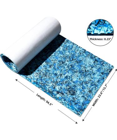 FOCEAN Ocean Camo EVA Foam Boat Decking | Marine Mat for Motorboat, RV, Yacht, Kayak, Surfboard | 94.5'' x 23.6'' | Boat Carpet with Non-Slip Technology - Buy Online on GoSupps.com
