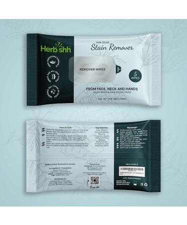 Herbishh Hair Color Stain Remover Wipes - 5 Travel Pack - Gentle Dye Cleanup Solution - Skin-Friendly Formula - Buy Online on GoSupps.com