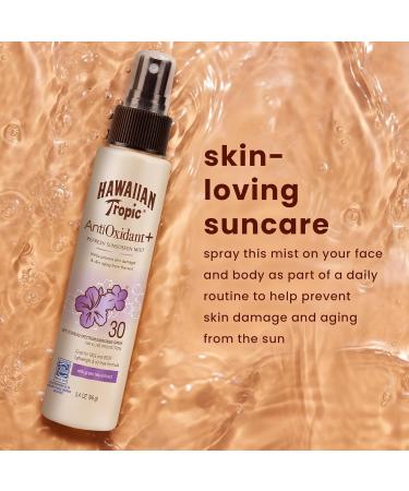 Hawaiian Tropic Antioxidant Sunscreen Spray Green Tea Extract SPF 30 3.4oz - Pack of 3 | Antioxidant Mist SPF 30 - Buy Online on GoSupps.com