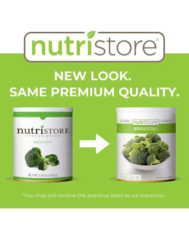 Nutristore Freeze Dried Broccoli: 20 Servings, 5.64 OZ, 25 Year Shelf Life - Healthy Snack, Amazing Taste | Emergency Survival Food - Buy Online on GoSupps.com