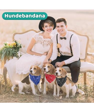 Tonyg-P Dog Bandana & Neckerchief Set - 4 Adjustable Headscarves for Small & Medium Dogs & Cats - Buy Online on GoSupps.com