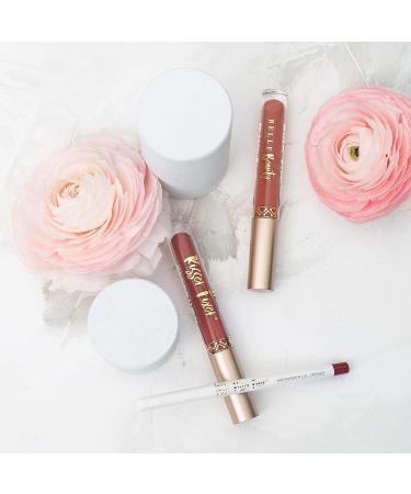 Belle Beauty Lip Kit Trio Bundle Set - Mauve Nude Lip Liner, Lipstick, and Lip Gloss by Kim Gravel | Waterproof, Long Lasting, Hydra High Shine Lips Makeup for Women - Buy Online on GoSupps.com