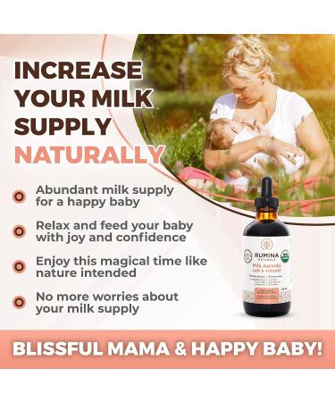 Organic Milk Aplenty Lactation Supplement - Boost Breast Milk Supply Naturally - Fenugreek Free & Vegan - 4 Oz - Buy Online on GoSupps.com