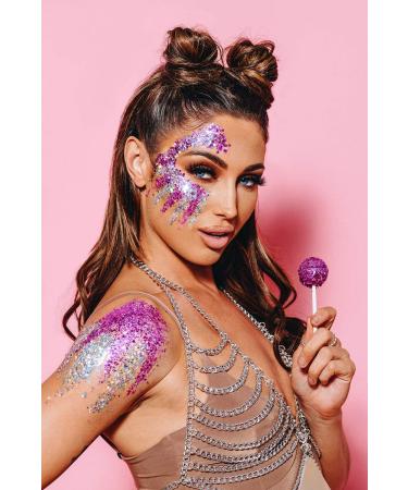 Hemway Unicorn Light Pink Mix Glitter Chunky Multi Purpose Dust Powder Arts & Crafts Decorations Costumes Makeup Cosmetic Face Eye Body Nails Skin Hair Festival 10g Unicorn Light Pink 10g / 0.35oz - Buy Online on GoSupps.com