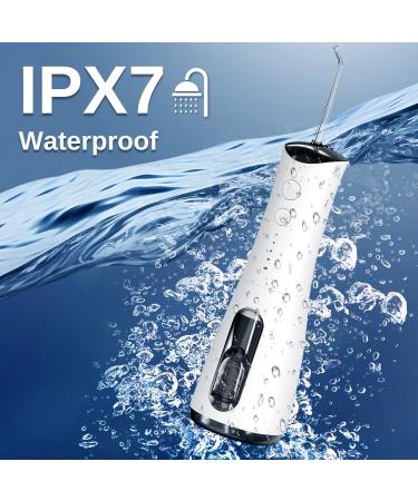 Water Dental Flosser Pick - Cordless Portable Oral Irrigator with 4 Modes & 5 Jet Tips | IPX7 Waterproof 300ML Rechargeable for Home & Travel - Buy Online on GoSupps.com