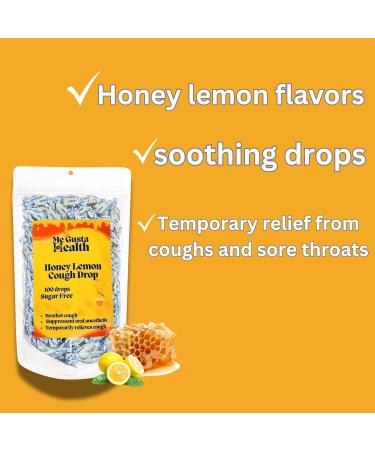 ME GUSTA HEALTH Honey Lemon Sugar Free Cough Drops with Menthol to Help Support The Immune System | Soothing for Dry | Sore Throat Drops | Temporary Relief from Cough 100 Count Compare to Halls - Buy Online on GoSupps.com