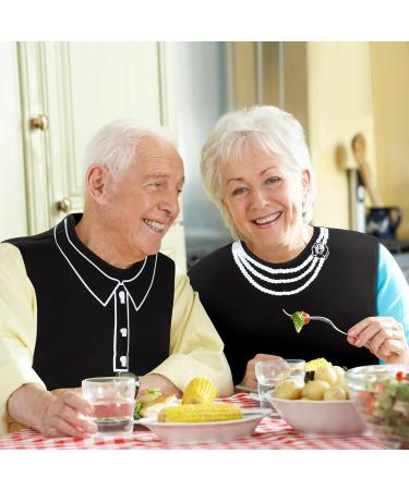 Waterproof Bibs for Adults - Hveer Slobber Bib with Crumbs Compartment Push Buttons - Black Polo Shirt Design for Seniors | International Shipping - Buy Online on GoSupps.com