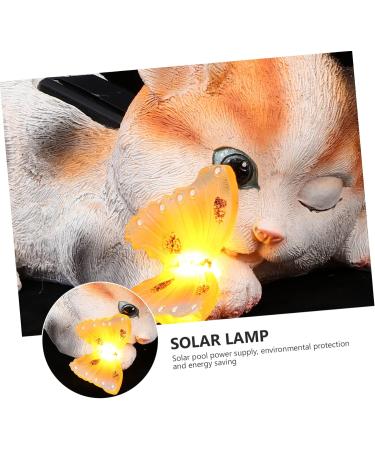 1pc Solar Ornament Garden Lights Decorative LED Outdoor Lights LED Light Decor Kawaii Cat Light Garden Adornment Solar LED Cat Outdoor Lamp Ornament Garden Solar Lamp Yellow Animal Light Gray 24x14cm - Buy Online on GoSupps.com