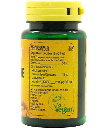 Veganicity Beta Carotene 15mg Vitamin A Supplement - 30 Capsules - Buy Online on GoSupps.com