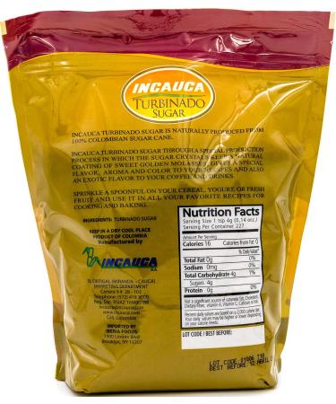 Incauca Sugar Turbinado 32 oz - Premium Raw Cane Sugar - 1.0 Count - Buy Online on GoSupps.com