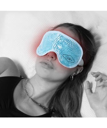 CLIFTON'S Reusable Gel Eye Mask Hot Cold Therapy Headache Migraine Sinus Pain Stress Tension Relief Tired Dry Eyes Beauty Relax Sleep Remedy