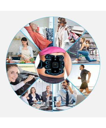 Hongxian EMS Abdominal Muscle Trainer - Portable Belly Belt with 8 Modes & 19 Intensities for Effective Ab Workout | International Shipping Available - Buy Online on GoSupps.com