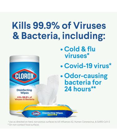 Clorox Disinfecting Wipes Value Bleach Free Cleaning Wipes 75 Count - Pack Of 2 - Buy Online on GoSupps.com