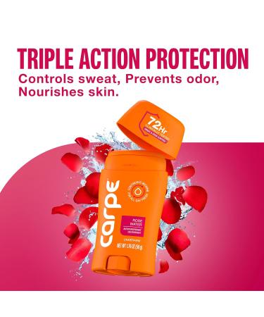 Carpe Underarm Antiperspirant and Deodorant Clinical strength with Rose Water scent Combat excessive sweating Stay fresh and dry Great for hyperhidrosis (Pack of 3) Rose Water 1.69 Fl Oz (Pack of 3) - Buy Online on GoSupps.com