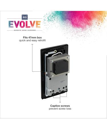 BG Evolve Shaver Socket - Matt Black 115/240V | Buy Internationally - Fast Shipping - Buy Online on GoSupps.com