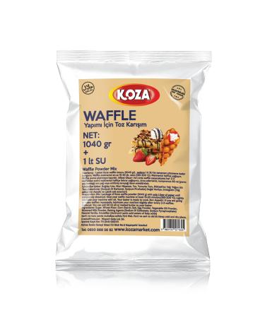 Koza Waffle Mix 1040G |Large pack |Baking mix for waffles or pancakes |Easy preparation only with water |Waffle Mix |Waffle powder |Halal |Waffle dough finished mixture |Pancakes