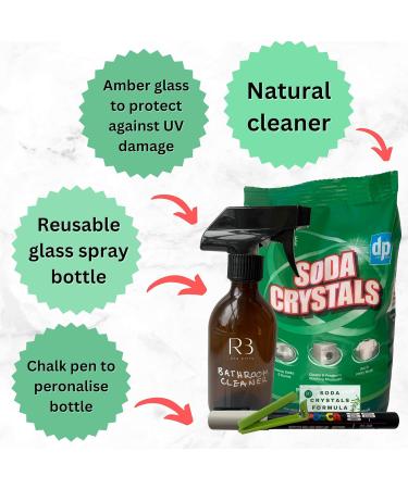Soda Crystals for Cleaning Bundle with Dri Pak Washing Soda 1kg & Rab Gifts Spray Bottle and Formula & Chalk Pen & Sealing Clip - Buy Online on GoSupps.com