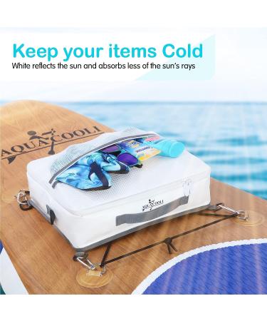 AQUA COOLI Paddleboard Accessories Cooler - Stand Up Paddleboard Cooler - SUP Cooler Deck Bag with Removable Carry Strap & 2 Large Zippered Mesh Pockets - Low Profile Insulated Paddle Board Cooler - Buy Online on GoSupps.com